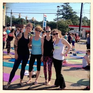 Aspire Yoga Center Instructors from left to right: Jodie Dupuy, Margaret Jordan, Joy Yeager-Lasher and Heather Delia.